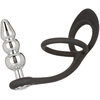 Image de Ballstretcher et Plug Bijou en métal Beaded Star Fucker 8 x 2.7cm