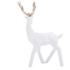 Image de Noël Décoration 2Pcs Résine Moderne Statue de Cerf Sculpture maison bureau Ornements de Décoration de Bureau (blanc)
