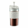 Image de Mug à piston en inox double paroi Travel Press 0,35 L Blanc crème
