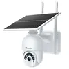 Image de Caméra Surveillance WiFi Extérieure avec Panneau Solaire Caméra IP sans Fil sur Batterie Rechargeable PIR Humaine Détection Vision Nocturne Couleur