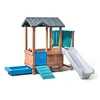 Image de Step2 maison de jeu avec toboggan Woodland Adventure193 cm marron / bleu