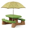 Image de Table picnic Naturally Playful avec parasol- socle brun