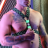 Image de Harnais Dickmatized Noir-Vert Neon vert XXL/XXXL
