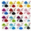 Image de Peluche poulpe réversible double face 20cm 5pcs - multicolore