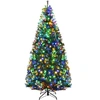 Image de Sapin de noël artificiel lumineux 210 cm,led lumière 4 couleurs blanche chaude
