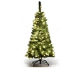 Image de Arbre de Noël 135 cm avec 150 Lumières et 226 Branches, Support Métallique Pliable