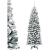 Image de Sapin de Noël Artificiel à Flocons de Neige 180CM avec Aiguilles