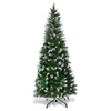 Image de Arbre de Noël Artificiel 180CM Aiguilles en PVC avec Neige,630 Branches Support Métallique pour Maison, Bureau,Magasins Vert