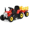 Image de Tracteur avec Remorque Electrique pour Enfants 12 V avec Télécommande 2