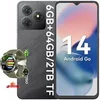 Image de Téléphones mobiles Flat 2C, téléphone Android 14, 6 (2 + 4) Go + 64 Go / 2 To, 6.56 pouces, 5000mAh, 4G, Noir - Blackview W50 Pro Vert