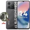 Image de Téléphones mobiles Flat 2C, téléphone Android 14, 6 (2 + 4) Go + 64 Go / 2 To, 6.56 pouces, 5000mAh, 4G, Noir - Blackview W60 Vert