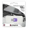 Image de datatraveler microduo 3c lecteur usb flash 128 go usb type-a / usb type-c 3. 2 gen 1 (3. 1 gen 1) acier inoxydable, violet