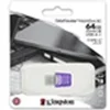 Image de Technology DataTraveler microDuo 3C lecteur USB flash 64 Go USB Type-A / USB Type-C 3.2 Gen 1 (3.1 Gen 1) Violet, Acier inoxydable