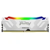 Image de FURY Renegade RGB - DDR5 - module - 16 Go - DIMM 288 broches - 6400 MT/s / PC5-51200 - CL32 - 1.4 V - mémoire sans tampon - on-die ECC - blanc et