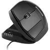 Image de Contour Unimouse Souris Ergonomique | Inclinaison réglable de 35° à 70°, 6 Boutons programmables, Repose-Pouce pour soulager Les douleurs au Poignet | Plug & Play pour Mac et PC - avec Fil - Gauche en occasion ou reconditionné