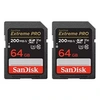 Image de Paquet De Deux Carte mémoire SDXC Extreme PRO 64 Go jusqu'à 200 Mo/s, UHS-I, Classe 10, U3, V30 - 2PCS/PACK