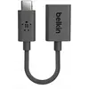 Image de Adaptateur USB A Femelle vers USB C noir. 0,15m