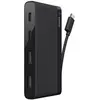 Image de HUB USB C vers 2 USB C et 2 USB A. Noir