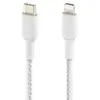 Image de Câble USB-C vers Lightning 18W Power Delivery Nylon Tressé 1m Blanc