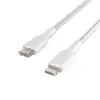 Image de Belkin Lightning to USB-C Cable Braid 1M White