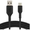Image de Belkin BoostCharge câble USB-C, câble de recharge USB-C vers USB-A, câble USB Type-C, cable USB C pour iPhone 16, iPhone 15, Samsung Galaxy S24, S23, iPad Pro, Google Pixel, etc., 2 m, noir en occasion ou reconditionné