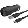 Image de BOOST CHARGE Double chargeur - Adaptateur d'alimentation pour voiture - 24 Watt - 4.8 A - 2 connecteurs de sortie (USB) - sur le câble : Micro-USB -