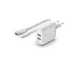 Image de Belkin Dual USB-A Wall Charg w/1M PVC A-LTG 24W