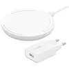 Image de BOOST CHARGE - Plot de charge sans fil + adaptateur secteur - 10 Watt - blanc
