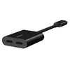 Image de Adaptateur USB-C vers 2 USB-C Audio et Charge Power Delivery 60W Noir