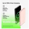 Image de BOOST CHARGE - Banque d'alimentation - 10000 mAh - 18 watt - 3 connecteurs de sortie (USB-C, 2 x USB) - rose gold