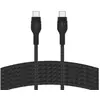Image de Cable en silicone tresse, USB-C vers USB-C, longueur 1m, noir