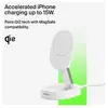 Image de BoostCharge Pro - Support de chargement sans fil - magnétique, convertible, avec Qi2 - 15 watt - 3 A - Fast Charge - blanc