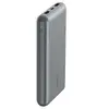 Image de BOOST CHARGE - Banque d'alimentation - 20000 mAh - 15 Watt - 3 A - 3 connecteurs de sortie (2 x USB, USB-C) - sur le câble : USB-C - gris sidéral