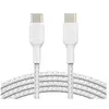 Image de BOOST CHARGE - Câble USB - 24 pin USB-C (M) pour 24 pin USB-C (M) - USB 2.0 - 3 A - 2 m - USB Power Delivery (60W), câble tressé - blanc