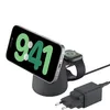 Image de Belkin BoostCharge Pro Station de Recharge 2-en-1 avec Qi2, 15 W, Compatible MagSafe, pour iPhone 17, iPhone Air, Pixelsnap, Apple Watch, AirPods, Adaptateur Secteur Inclus - Noir en occasion ou reconditionné