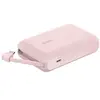Image de BOOST CHARGE - Banque d'alimentation - avec câble intégré - 10000 mAh - 20 watt - 3 A - Fast Charge - 2 connecteurs de sortie (USB-C) - rose
