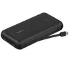 Image de BOOST CHARGE - Banque d'alimentation - avec câble intégré - 20000 mAh - 30 watt - PD - 3 connecteurs de sortie (2 x USB-C, USB) - noir