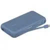 Image de BOOST CHARGE - Banque d'alimentation - avec câble intégré - 20000 mAh - 30 watt - PD - 3 connecteurs de sortie (2 x USB-C, USB) - bleu