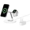Image de Belkin BoostCharge Station de Recharge 3-en-1 avec Qi2, Chargeur MagSafe Compatible pour Les modèles de l'iPhone 17, iPhone Air, Apple Watch, AirPods, Pixelsnap, Adaptateur Inclus - Blanc en occasion ou reconditionné