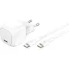 Image de secteur USB-C Power Delivery 30W Blanc + 2 câbles USB-C Blanc pour smartphone et tablettes