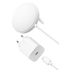 Image de Socle de charge sans fil magnétique BoostCharge Pro 15 W Blanc pour Smartphone et AirPods