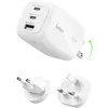 Image de Belkin Chargeur Secteur GaN 3 Ports USB-C 100 W, 2 Ports USB-C et 1 Port USB-A, Fiches électriques UE/R.-U. / É.-U., pour MacBook, iPhone, iPad Pro, Samsung Galaxy, Google Pixel, etc - Blanc en occasion ou reconditionné