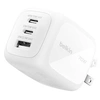 Image de BoostCharge Pro - Adaptateur secteur - GaN - 70 Watt - PD 3.1/PPS - 3 connecteurs de sortie (2 x USB-C, USB) - blanc - avec kit d'adaptateur de