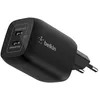 Image de Belkin Gaming Chargeur Secteur Double Port USB-C (65 W, USB 3.0, Recharge Rapide, GaN, pour Nintendo Switch 2, iPhone 16, iPad, MacBook Air, Chromebook, Samsung Galaxy S25 Ultra, etc. - Noir) en occasion ou reconditionné