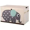 Image de Coffre à jouets 3 Sprouts Eléphant Gris 62x37x38 cm 107-001-005