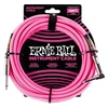 Image de Cables Instrument Gaine Tisse Jack/jack Coudé 3M Rose Fluo Câbles jack / instrument