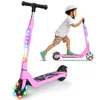 Image de SISIGAD Trotinette Electrique Enfant 6-8-10-12 Ans Electric Scooter Enfant 5.3 Pouces avec Lumière LED Colorée & 3 Hauteurs Ajustables, Scooter Électrique Enfant Charge Max 70 Kg, Vitesse Max 10 Km/h en occasion ou reconditionné