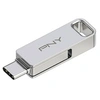 Image de Clé USB OTG 2 en 1 USB-A 3.2/USB-C Duo Link 64GB Argent