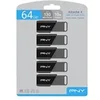 Image de Clés USB Attaché X P-FD64GX5ATTX-EF - Pack de 5 - 64 Go USB 3.2 - 130 Mo/s