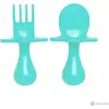 Image de Couverts ergonomiques d'apprentissage bébé Grabease Bleu 15x15x15 cm Art-0123